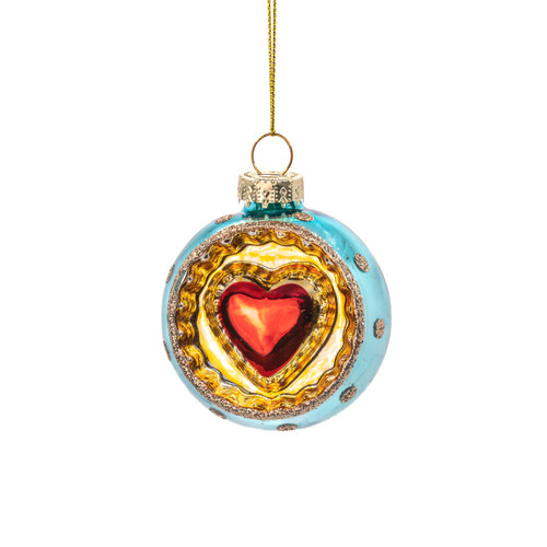 Indented Heart Bauble - Assorted
