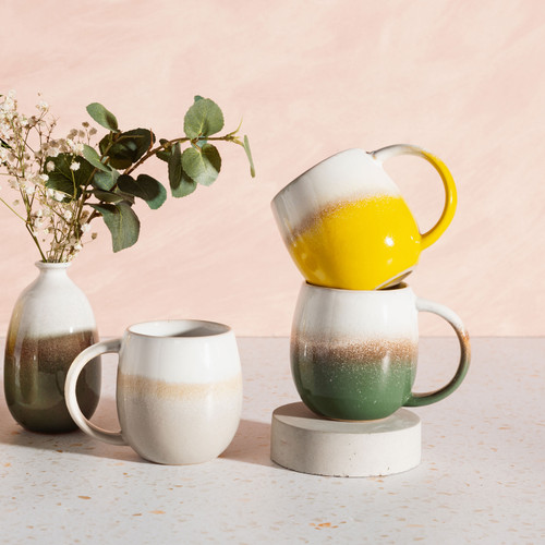 Dip Glazed Ombre Grey Mug