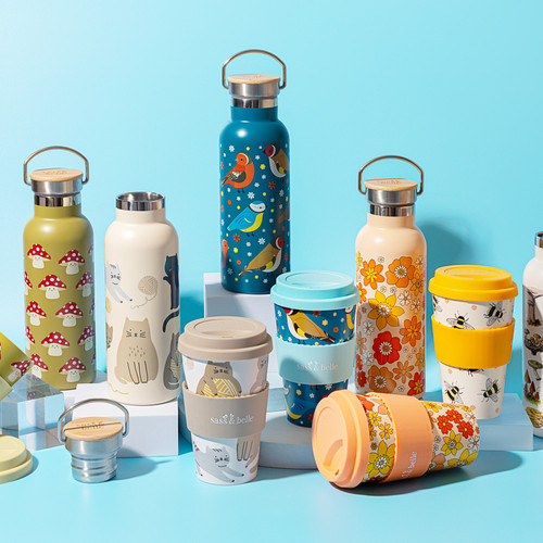 70s Floral Water Bottle