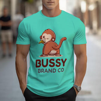THE EXCLUSIVE LIMITED EDITION-Bussy Brand Logo Men's T-shirt | Birdseye Bussy Brand Co