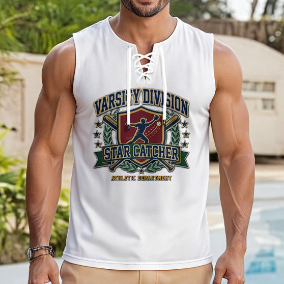Star Catcher Varsity Division Apparel Men's Tank Top With Drawstring