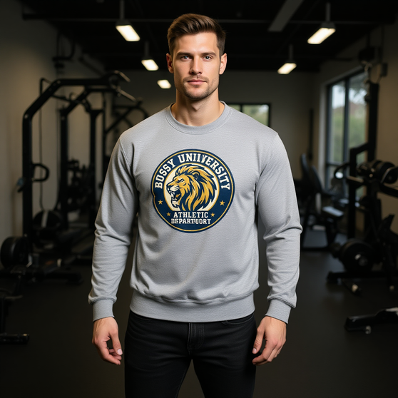 Bussy University Athletic Department Style Men's Sweatshirt Made in USA