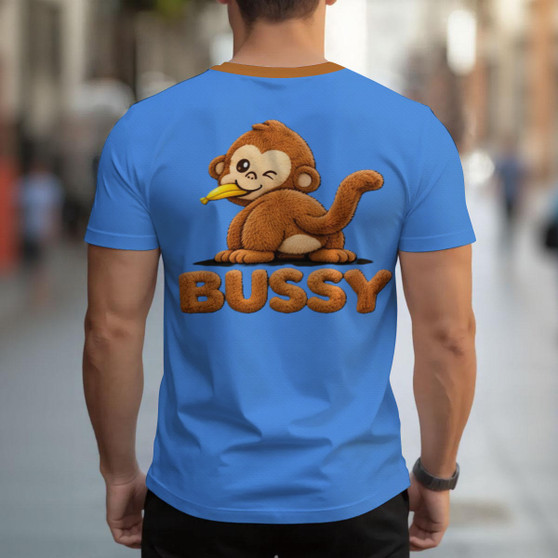 BUSSY BRAND CO "BUSSY" Men's T-shirt | BABY BLUE