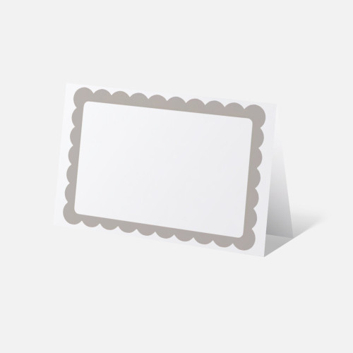 Placecards 90pk - Grey Scallop