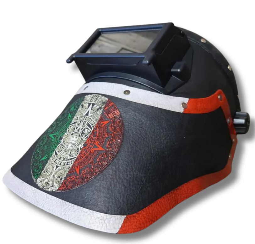 OUTLAW LEATHER WELDING HOOD AZTEC TRICOLOR