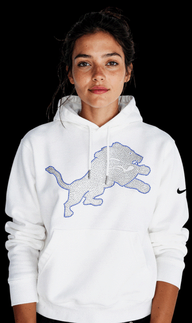 White Lions Nike Rhinestone Hoodie