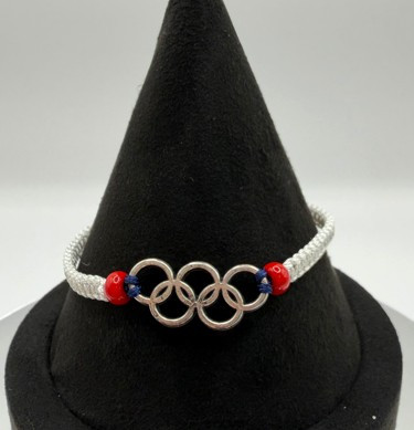 Olympic Rings Friendship Bracelet White