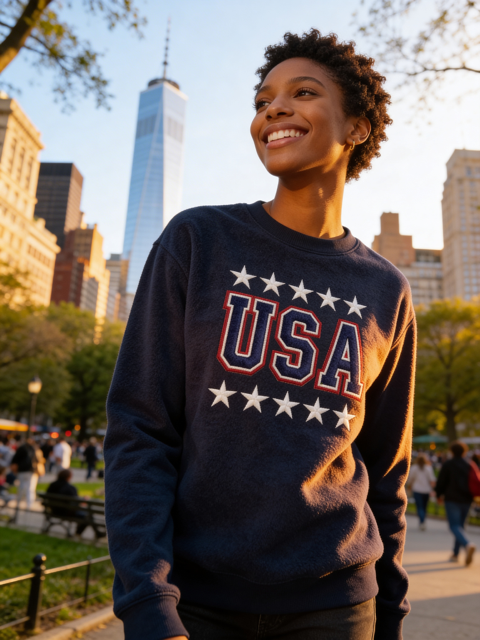 USA Star Unisex Crewneck