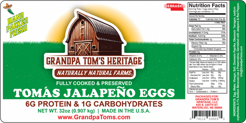 Tomás Jalapeño Eggs (per Jar)