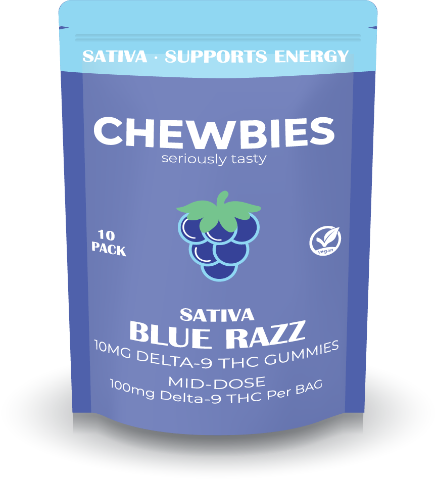 Chewbies | MID DOSE 10mg Delta-9 THC (10 ct. bag) |Wholesale