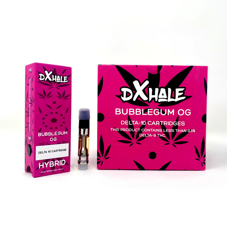 Bubblegum OG D10 Display Box and Cart Packaging