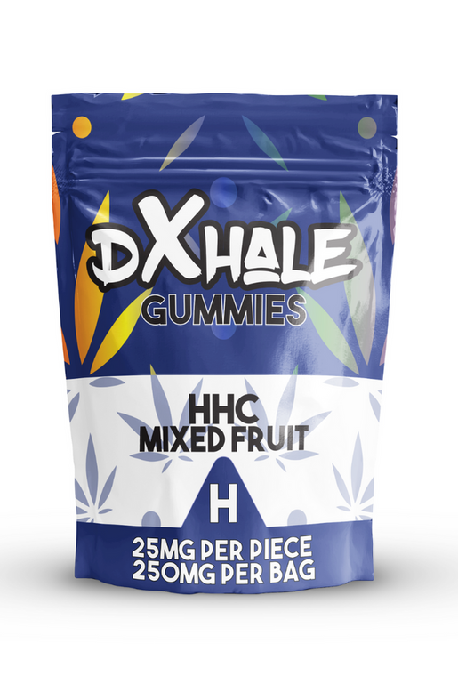 Front of HHC Gummies Bag DXHALE