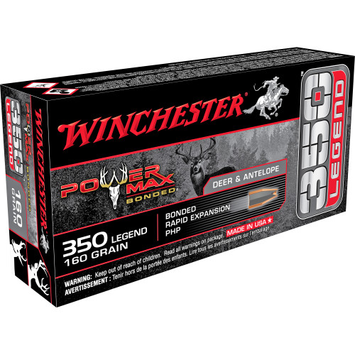 Winchester .350 Legend Power Max Bonded Bonded Rapid Expansion PHP 160 Grain 20/Box