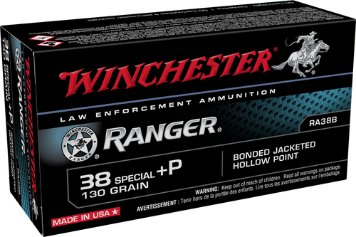 Winchester .38 Special Ranger LE +P Bonded Jacketed Hollow Point 130 Grain 50/Box