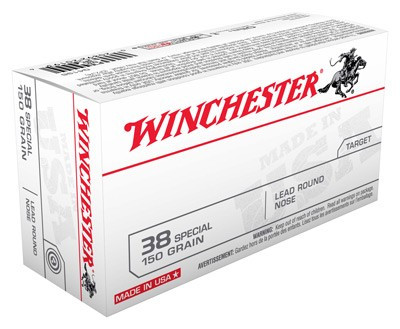 Winchester .38 Special USA Lead Round Nose 150 Grain 20/Box
