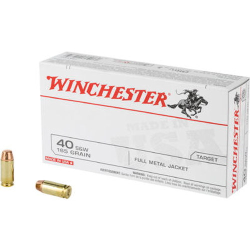 Winchester .40 S&W USA Full Metal Jacket 165 Grain 50/Box