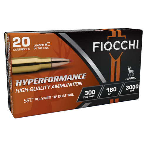 Fiocchi .300 Winchester Mag Hyperformance Hunt SST Polymer Tip 180 Grain 20/Box [Item 10351]