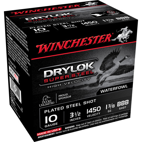 Winchester 10 Gauge Drylok Super Steel High Velocity BBB 1-3/8 oz 3.5 in 25/Box
