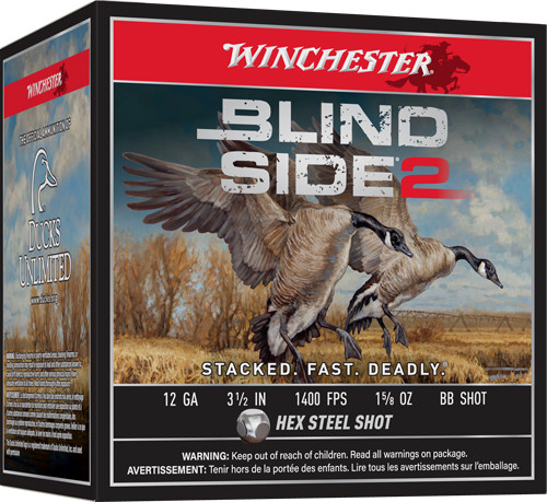 Winchester 12 Gauge Blind Side 2 Hex Steel BB 1-5/8 oz 3.5 in 25/Box