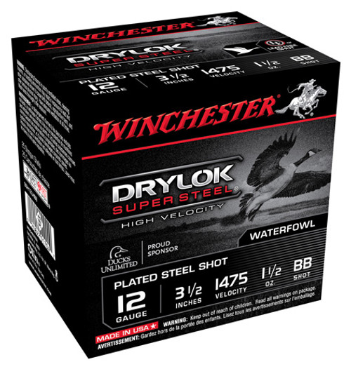 Winchester 12 Gauge Drylok Super Steel High Velocity BB 1-1/2 oz 3.5 in 25/Box