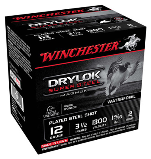 Winchester 12 Gauge Drylok Super Steel Magnum #2 1-9/16 oz 3.5 in 25/Box