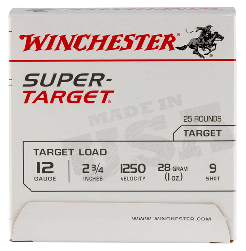 Winchester 12 Gauge Super-Target 1250 #9 1 oz 2.75 in 25/Box
