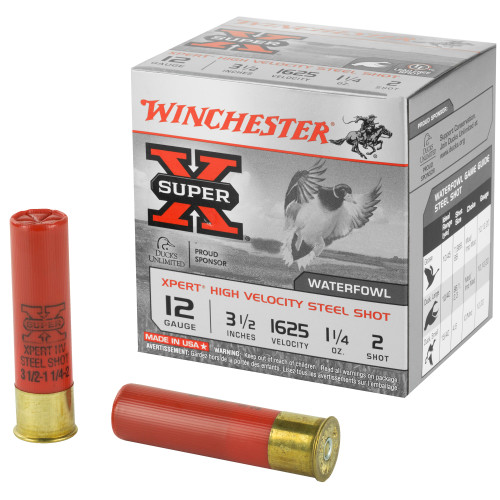 Winchester 12 Gauge XPERT STEEL HIgh Velocity Lead Free #2 1-1/4 oz 3.5 in 25/Box