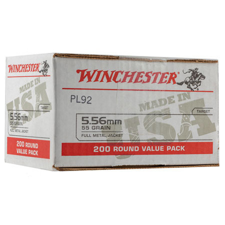 Winchester 5.56x45mm NATO USA White Box M193 Full Metal Jacket 55 Grain 200/Box