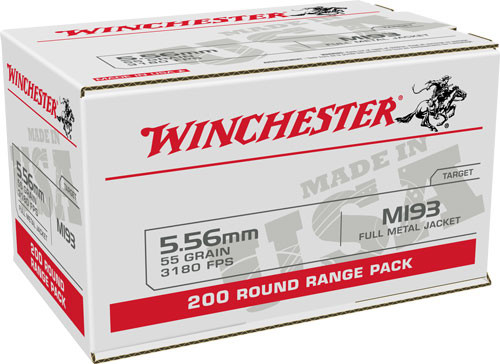 Winchester 5.56x45mm NATO USA White Box M193 Full Metal Jacket 55 Grain 800/Box