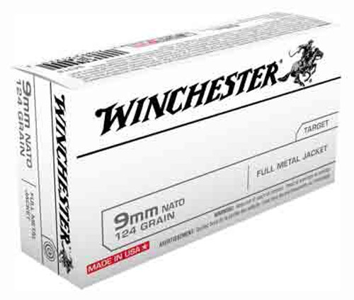 Winchester 9mm Luger / Parabellum USA Nato Full Metal Jacket 124 Grain 50/Box