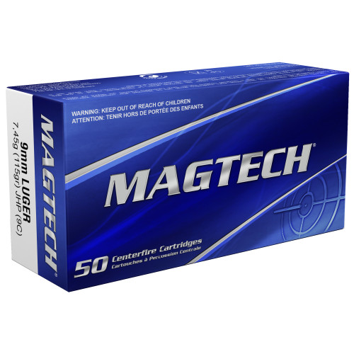 Magtech 9mm Luger / Parabellum Sport Shooting Range/Training Jacketed Hollow Point 115 Grain 50/Box [Item 4969]