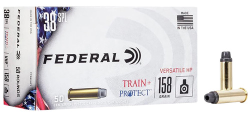 Federal .38 Special Train & Protect Versatile Hollow Point 158 Grain 50/Box
