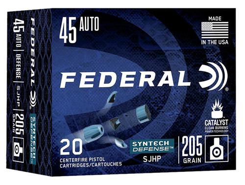 Federal .45 ACP/Auto Syntech Defense Segmented Jacketed Hollow Point 205 Grain 20/Box