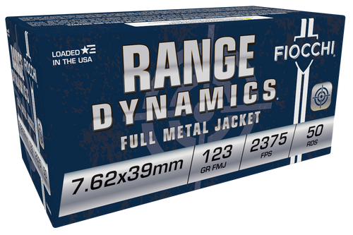 Fiocchi 7.62x39mm Range Dynamics Full Metal Jacket 123 Grain 50/Box