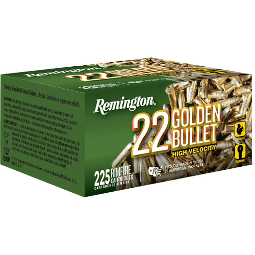 Remington .22 Long Rifle 22 Golden Bullet Plated Hollow Point 36 Grain 225/Box
