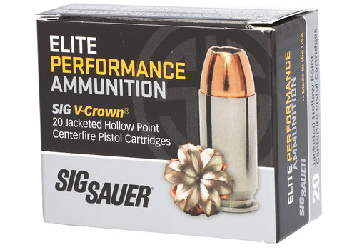 Sig Sauer 10mm Auto Elite Performance V Crown Jacketed Hollow Point 200 Grain 20/Box