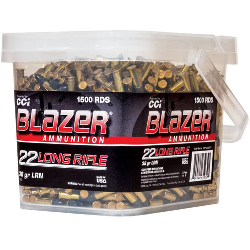 Blazer .22 Long Rifle Rimfire Lead Round Nose 38 Grain 1500/Box