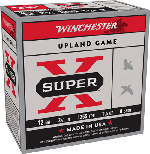 Winchester 12 Gauge Super-X Heavy Game Load #8 1-1/8 oz 2.75 in 25/Box [Item 7168]