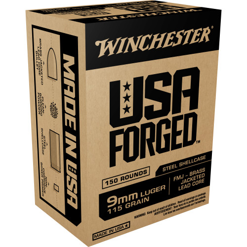 Winchester 9mm Luger / Parabellum USA Forged Full Metal Jacket 115 Grain 1000/Box [Item 122]