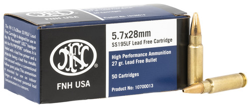 FN High Performance 5.7x28mm 27 gr Lead Free HP 50 Per Box  - 1000/Case