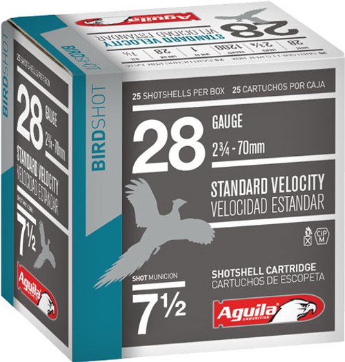 Aguila 28 Gauge Hunting Standard Velocity #7.5 1 oz 2.75 in 25/Box