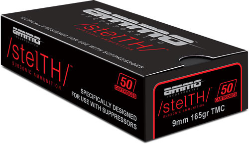 Ammo Inc 9mm Luger / Parabellum stelTH Subsonic Total Metal Case 165 Grain 50/Box Ammo Inc 9mm Luger / Parabellum stelTH Subsonic Total Metal Case 165 Grain 50/Box