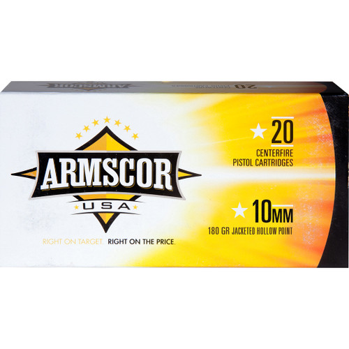 Armscor 10mm Auto USA Competition Jacketed Hollow Point 180 Grain 20/Box