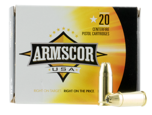 Armscor 9mm Luger / Parabellum USA Jacketed Hollow Point 124 Grain 20/Box