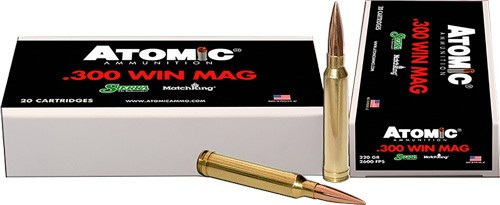 Atomic .300 Winchester Mag Sierra MatchKing Hollow Point Boat Tail 220 Grain 20/Box