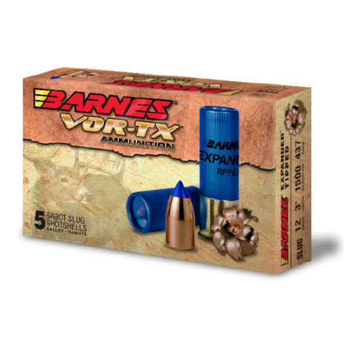 Barnes 12 Gauge VOR-TX Expander Tipped Slug 1 oz 3 in 5/Box