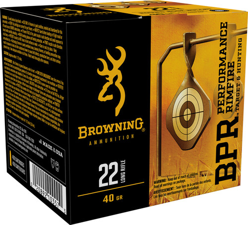 Browning .22 Long Rifle BPR Performance Rimfire Lead Round Nose 40 Grain 400/Box
