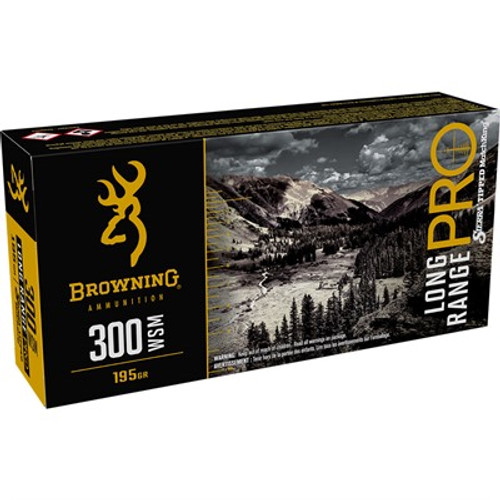 Browning .300 WSM Long Range Pro Sierra MatchKing Boat Tail 195 Grain 20/Box
