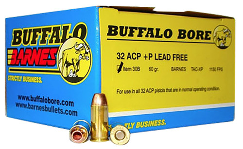 Buffalo Bore .32 ACP +P Barnes TAC-XP Lead Free 60 Grain 20/Box