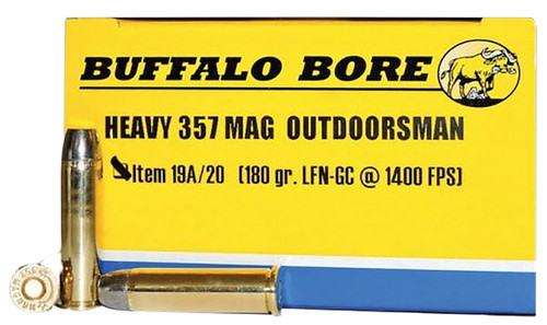 Buffalo Bore .357 Magnum Outdoorsman Hard Cast Flat Nose 180 Grain 20/Box